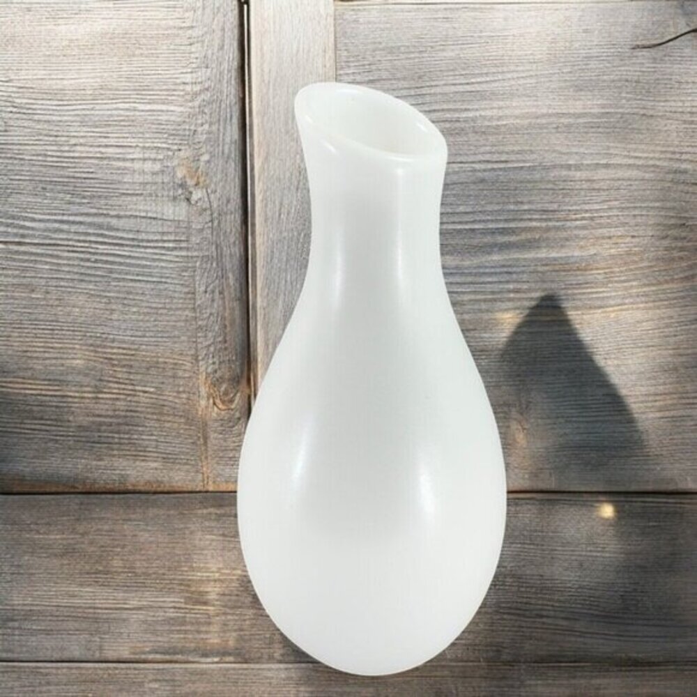 Weddingstar White Porcelain Ceramic Bug Vase Vessel Angled‎ Top Vase VTG